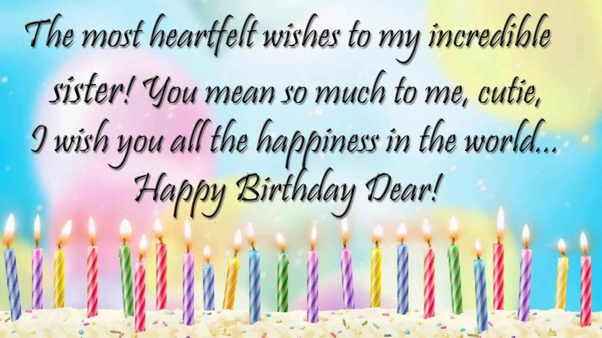happy birthday dear sister