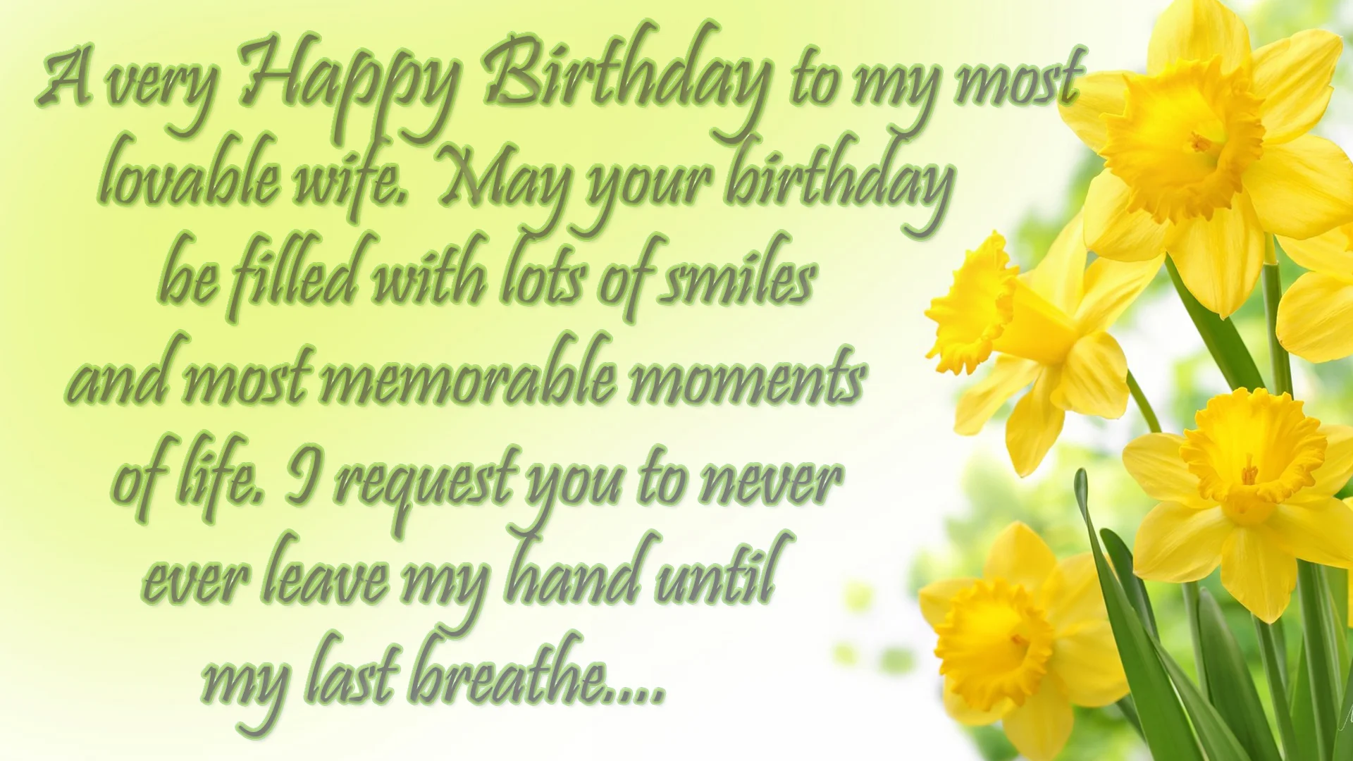 lovely happy birthday wishes for wife