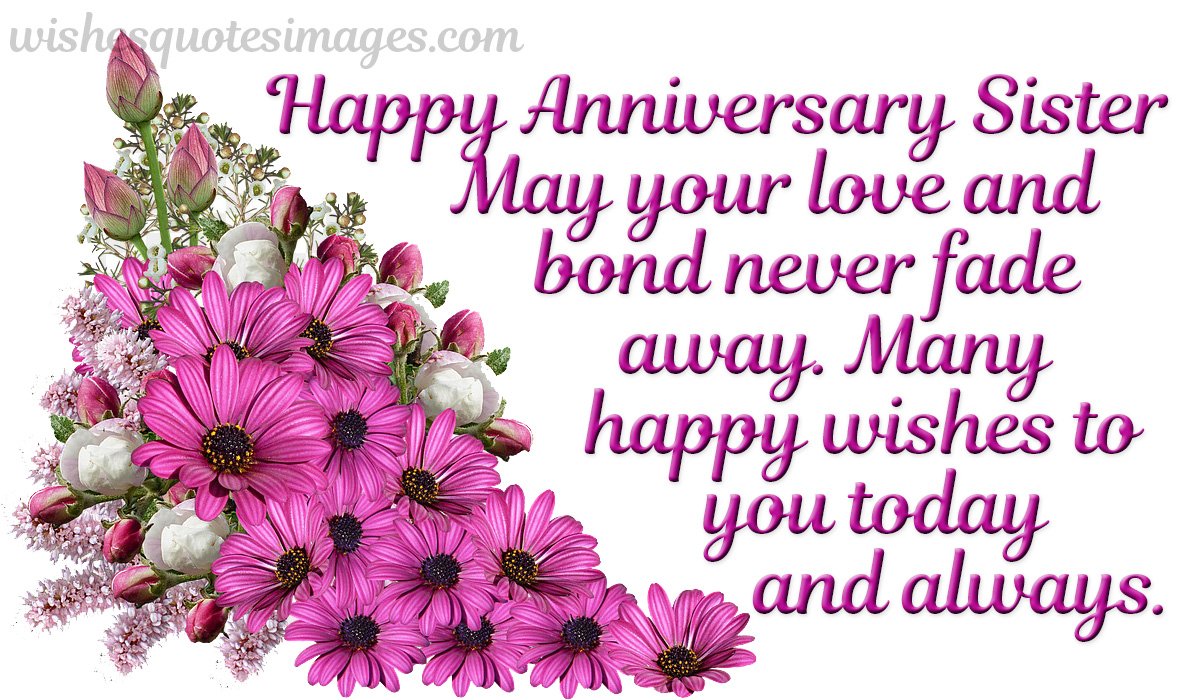 Happy Anniversary Sister | Anniversary Wishes & Messages For Sister