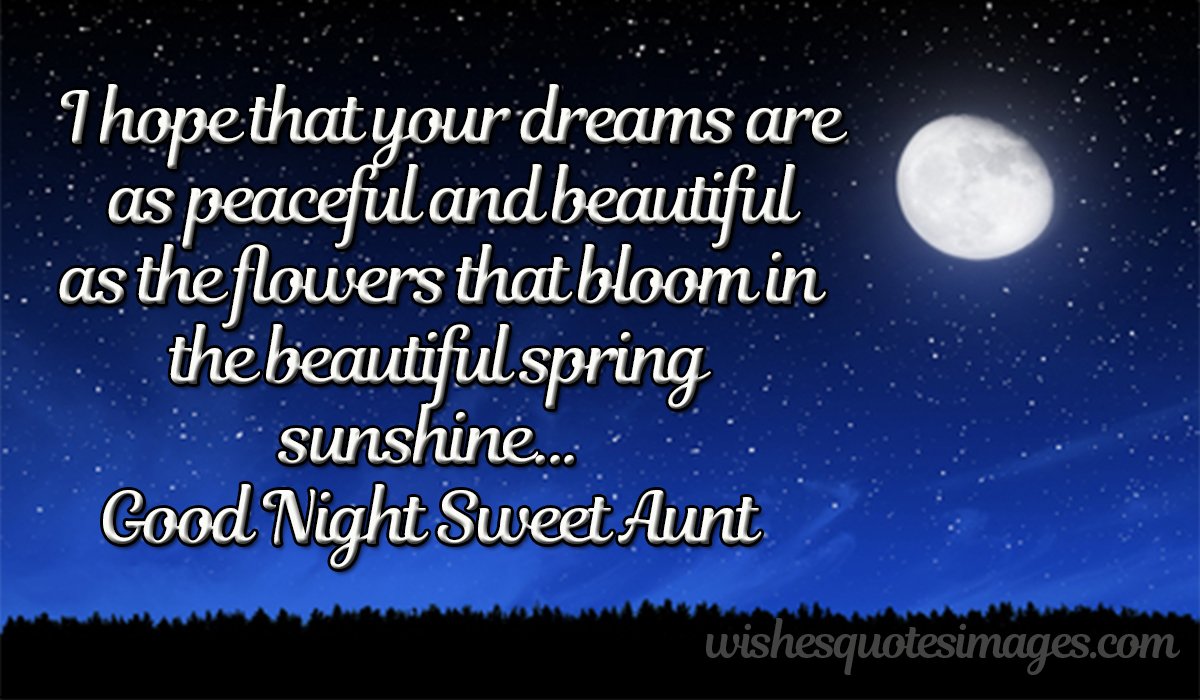 good night sweet aunt image