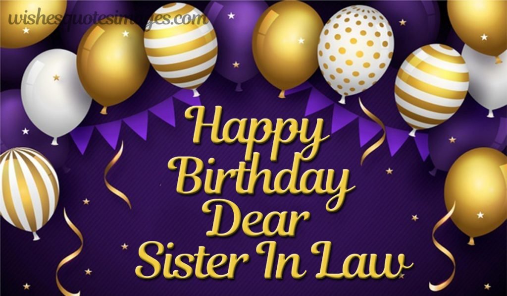 happy birthday sister in law image