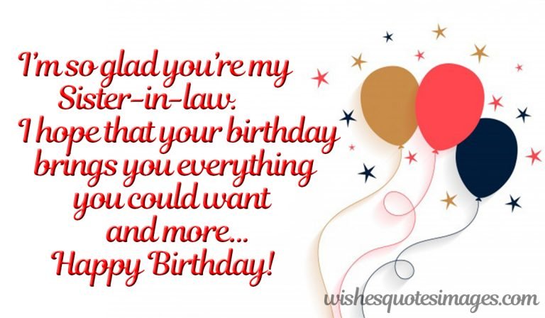 happy birthday wishes for sister in law