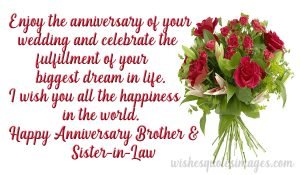 Anniversary Wishes For Brother | Happy Anniversary Brother