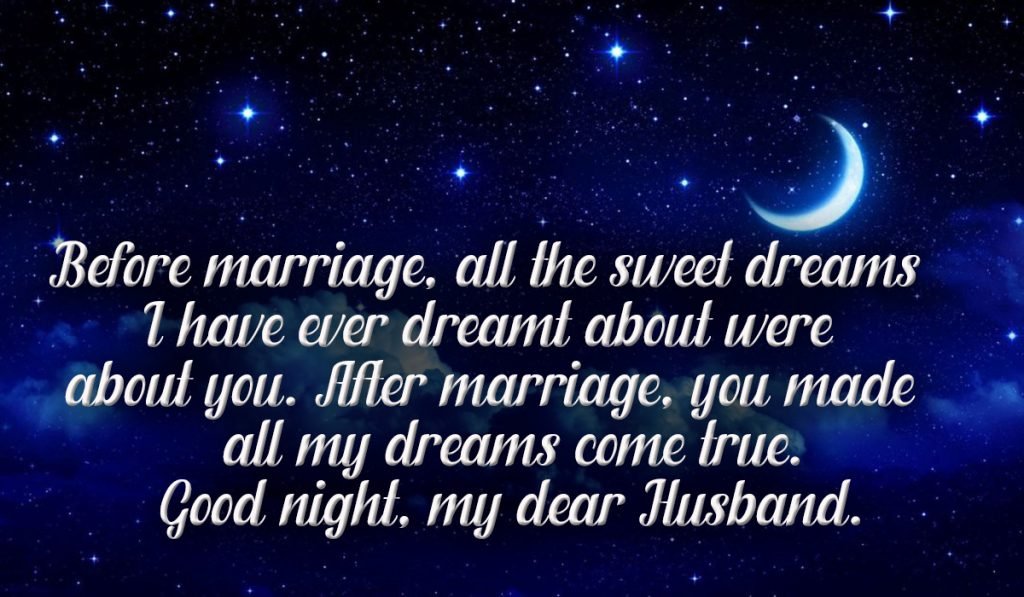 good night message for husband