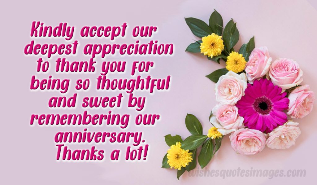 thank you for anniversary wishes