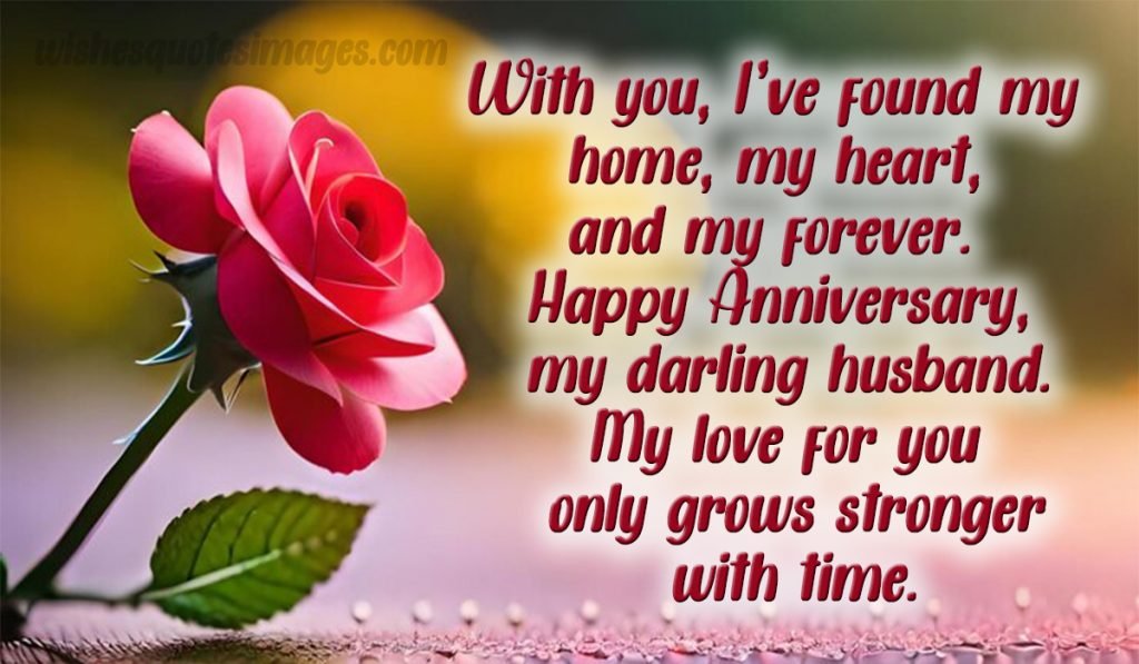 anniversary message for husband