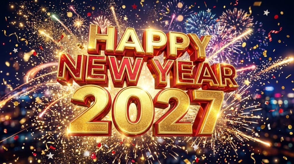 happy new year 2027beautiful image