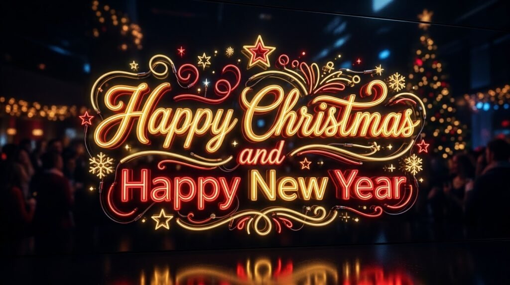 merry christmas & happy new year image